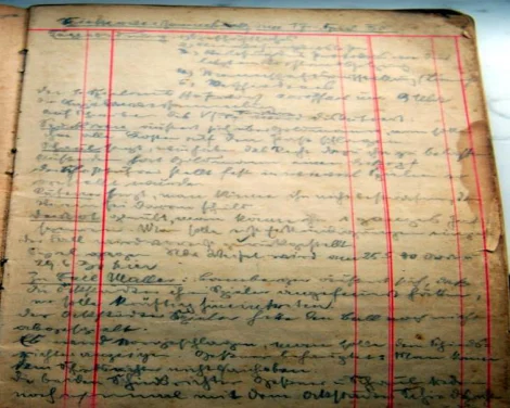 Das älteste erhaltene Protokollbuch beginnt mit Aufzeichnungen vom 17.04.1930.